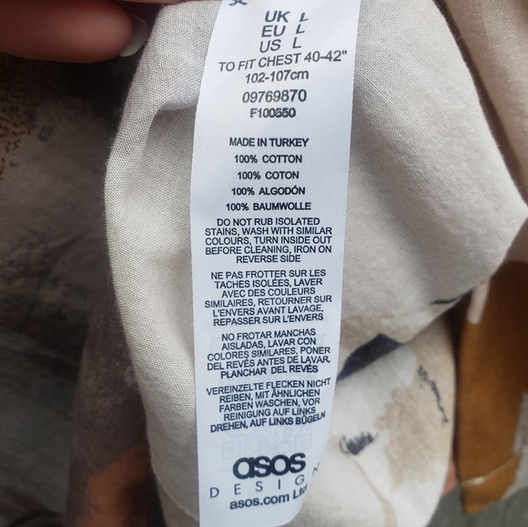 Asos Design Multicolored Button Down Top - Picture 5 of 6